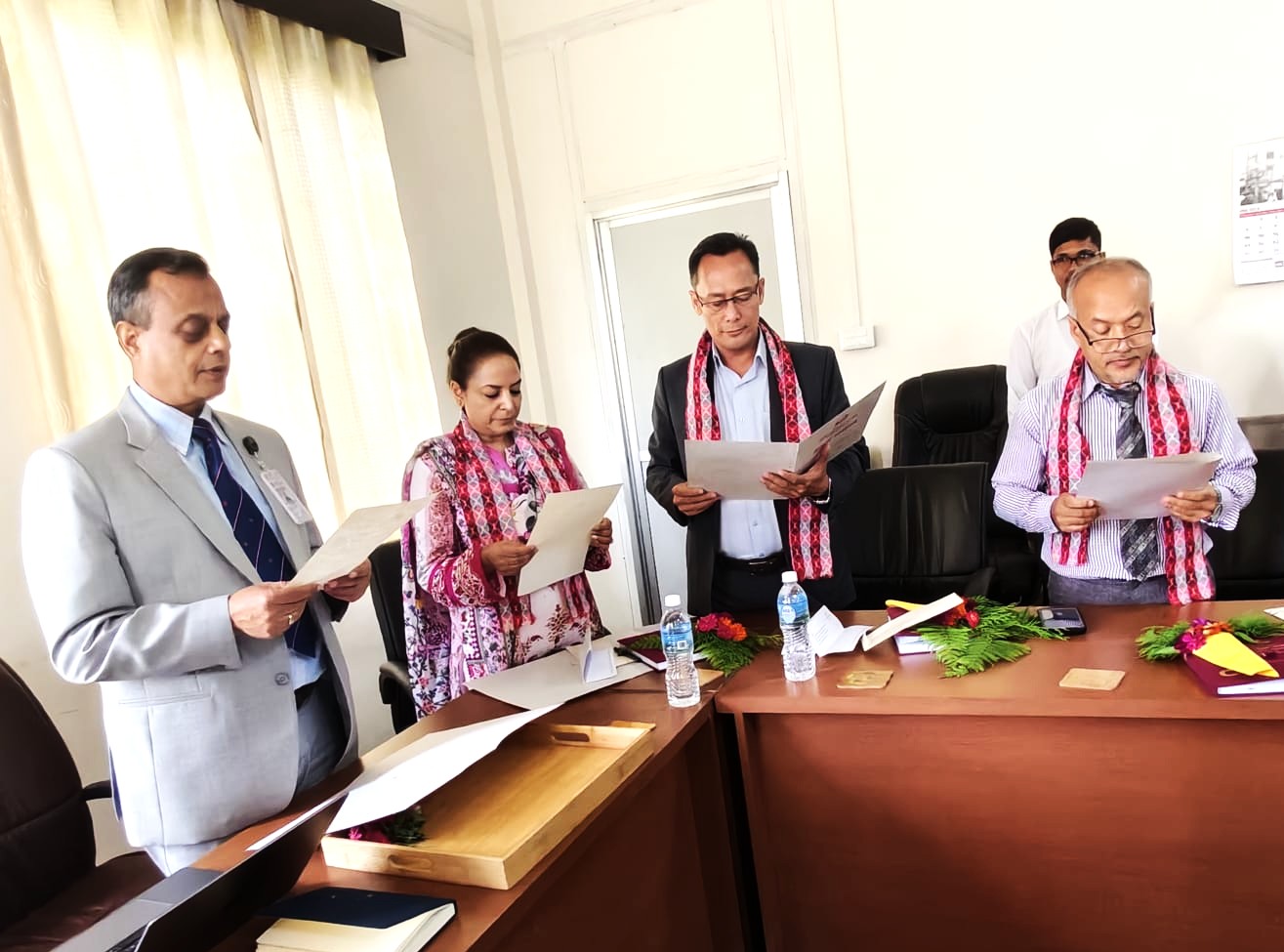 चिकित्सा शिक्षा आयोगका नव नियूक्त निर्देशकज्यूहरुको स्वागत तथा पदवाहाली कार्यक्रम